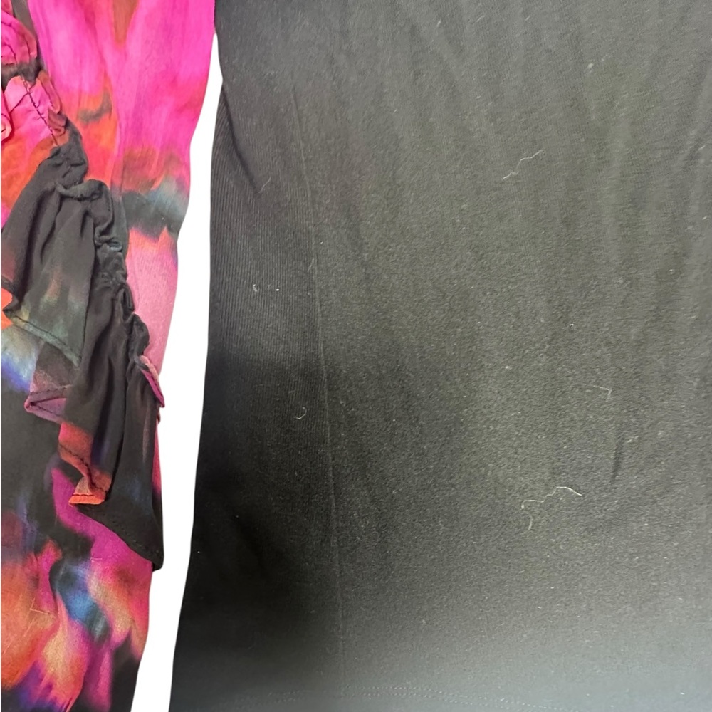 Like New Generation Love Joni Floral Sleeve Silk Top xs - Picture 8 of 13